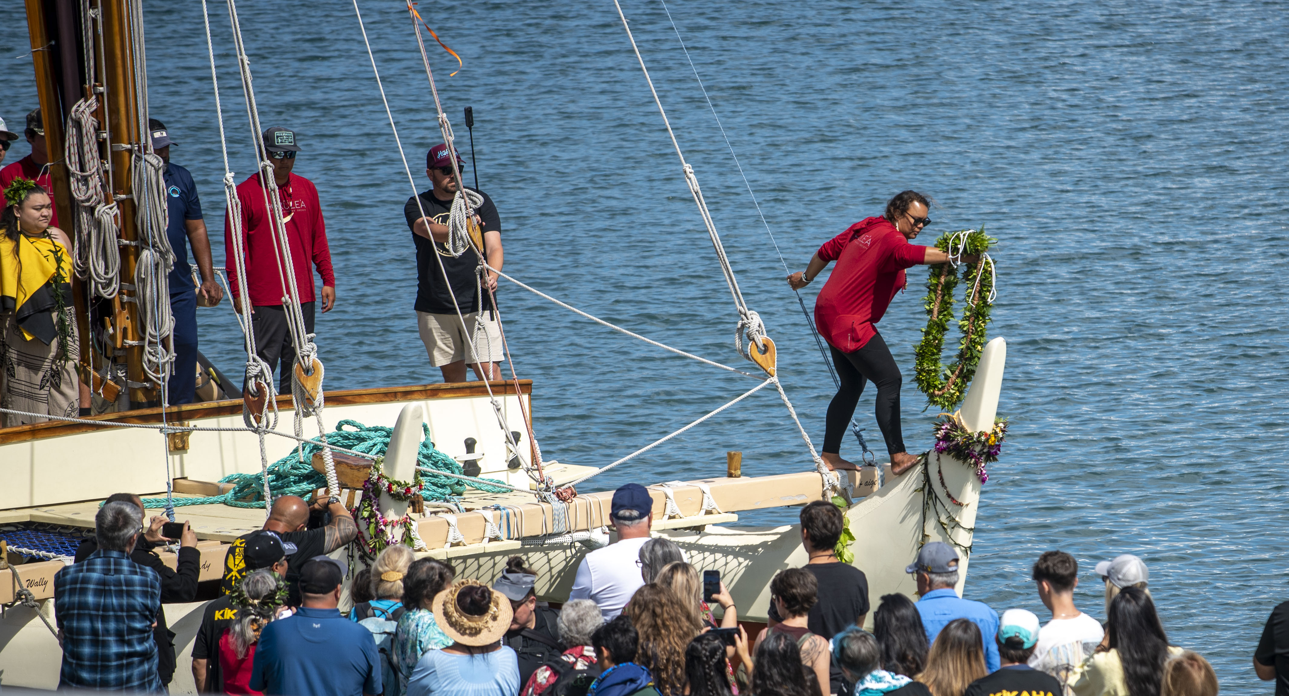 The Hōkūleʻa was welcomed with a day of ceremony and celebration.